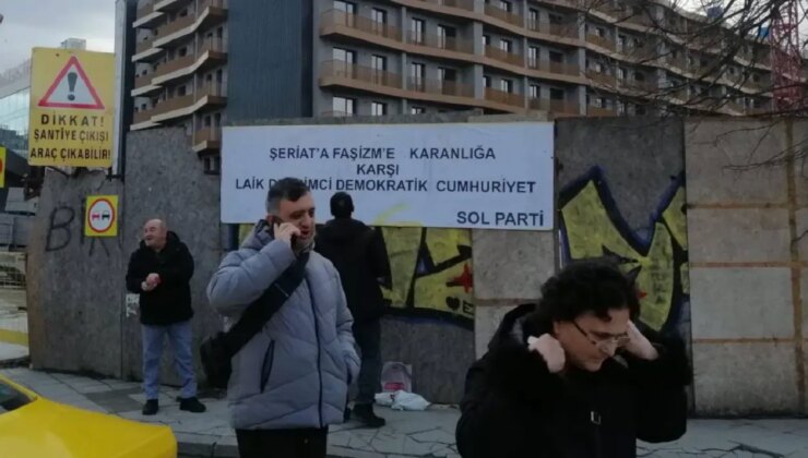 SOL Parti binasına saldırı: ‘Yaşasın şeriat’