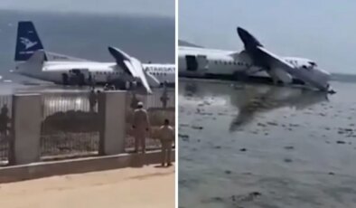 Somali’de yolcu uçağı Hint Okyanusu’na acil iniş yaptı