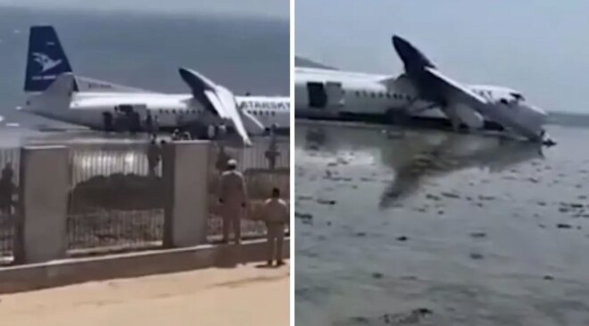 Somali’de yolcu uçağı Hint Okyanusu’na acil iniş yaptı