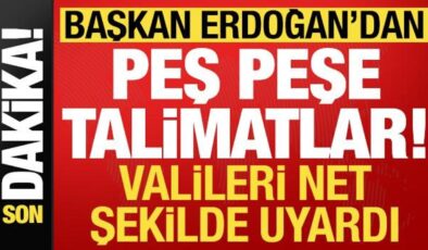 Son dakika: Başkan Erdoğan’dan valilere peş peşe talimatlar! Net şekilde uyardı…