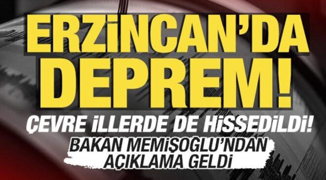 Son dakika: Erzincan’da 4.9 büyüklüğünde deprem!