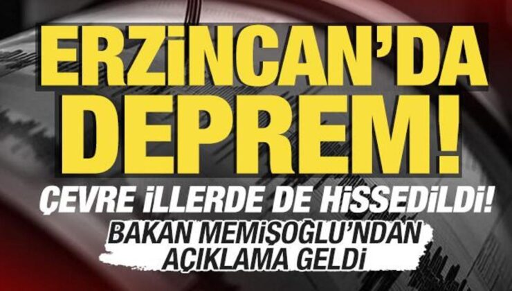 Son dakika: Erzincan’da 4.9 büyüklüğünde deprem!