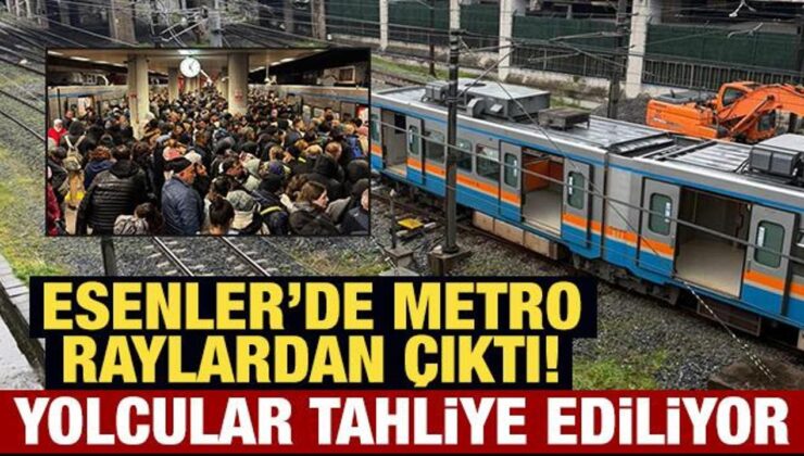 Son Dakika: Esenler’de metro raylardan çıktı! Yolcular tahliye ediliyor