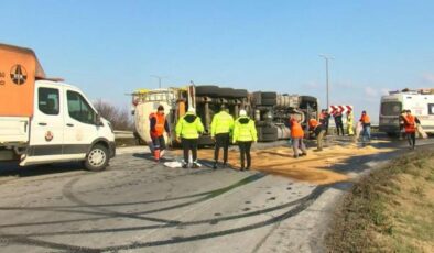 Son Dakika: İstanbul Çatalca tünelinde tanker devrildi! Çok sayıda ekip sevk edildi