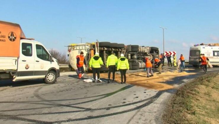Son Dakika: İstanbul Çatalca tünelinde tanker devrildi! Çok sayıda ekip sevk edildi