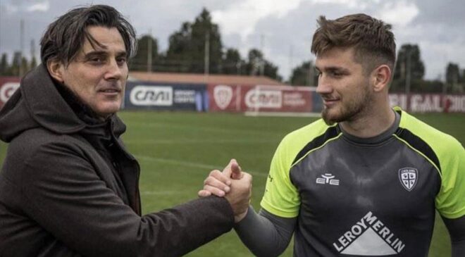 Vincenzo Montella, Semih Kılıçsoy’un oynadığı Cagliari’yi ziyaret etti