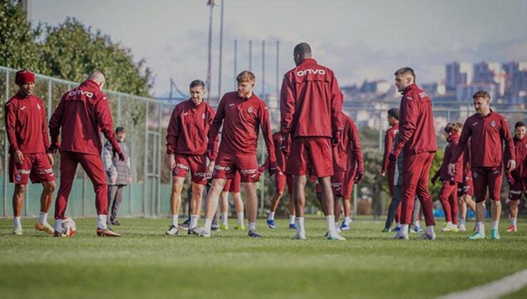 Yıldız isim antrenmana katılmadı! Trabzonspor, Fatih Karagümrük maçı hazırlıklarını sürdürdü