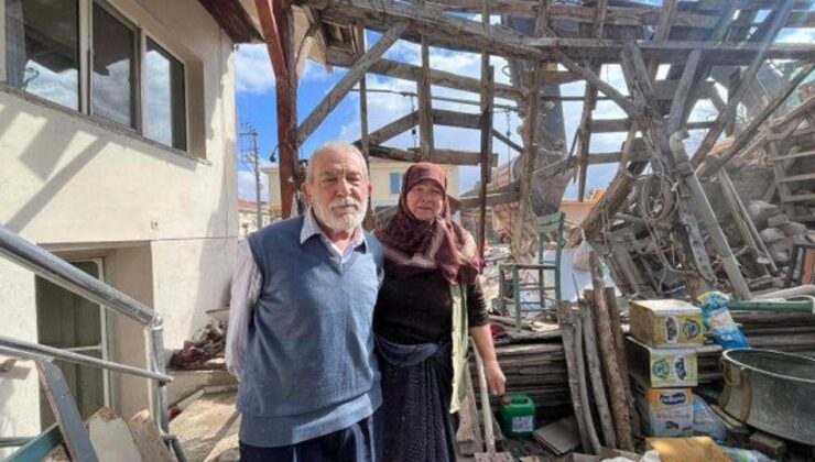 Yol çalışması kabusa döndü: Belediye ekipleri, yaşlı çiftin evini başlarına yıktı