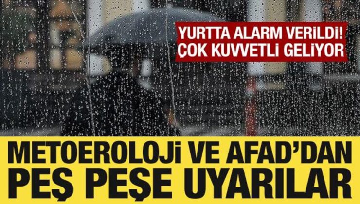 Yurt genelinde alarm verildi: Sağanak çok kuvvetli geliyor