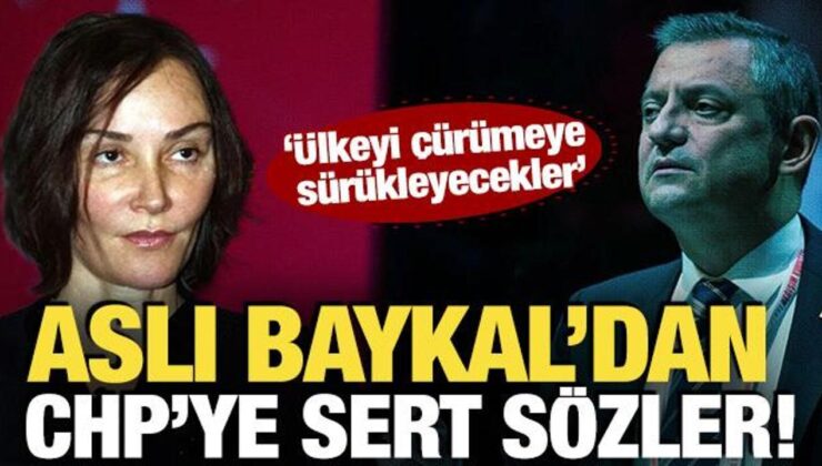 Aslı Baykal’dan CHP’ye sert sözler! ‘Ülkeyi çürümeye sürükleyecekler’