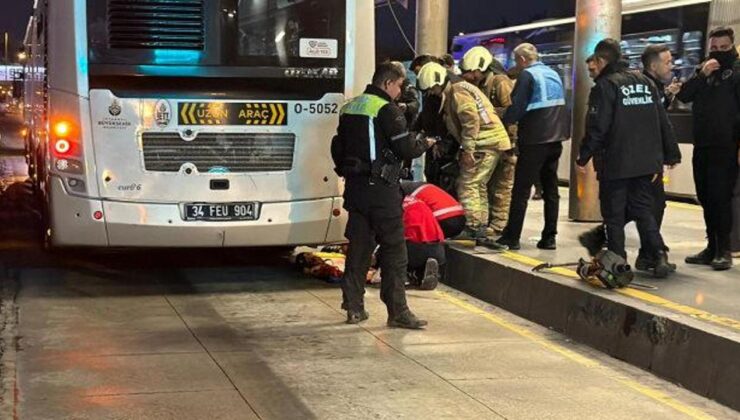 Bahçelievler’de metrobüsün, ayağını ezdiği kadın yaralandı