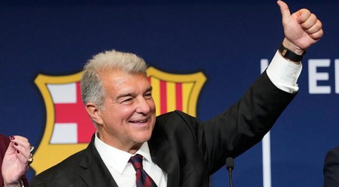 Barcelona’da Joan Laporta, yeniden başkan seçildi