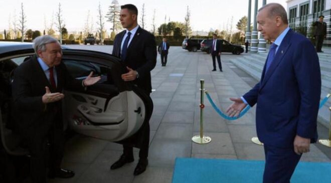 Başkan Erdoğan, BM Genel Sekreteri Guterres’i kabul etti