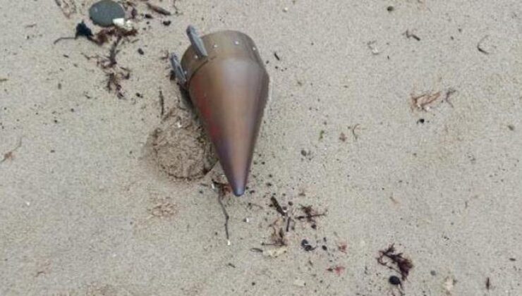 Çatalca’da kıyıya vuran füze başlığı imha edildi