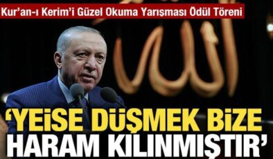 Cumhurbaşkanı Erdoğan: Yeise düşmek bize haram kılınmıştır