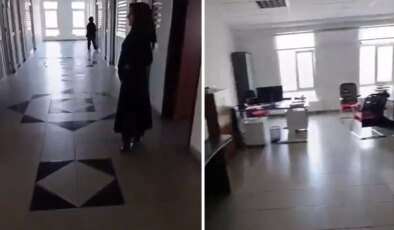 Devlet dairesinde skandal: Vatandaş o anları kayda alıp paylaştı