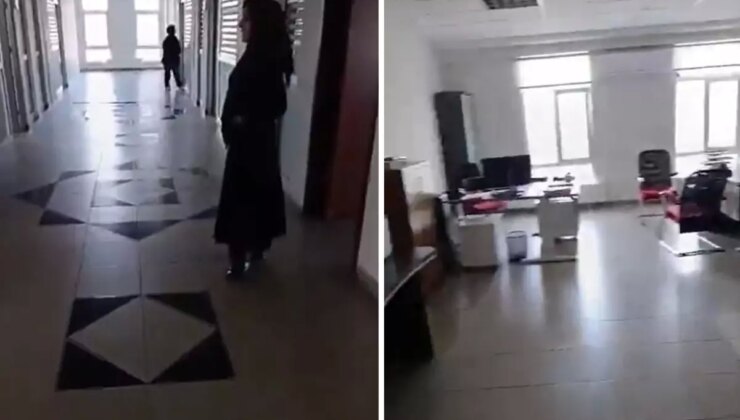 Devlet dairesinde skandal: Vatandaş o anları kayda alıp paylaştı