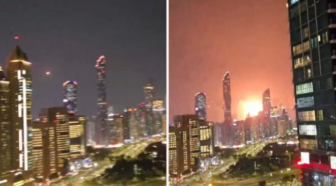 Dubai’de gökdelenlerin dibinde füzeleri savundular