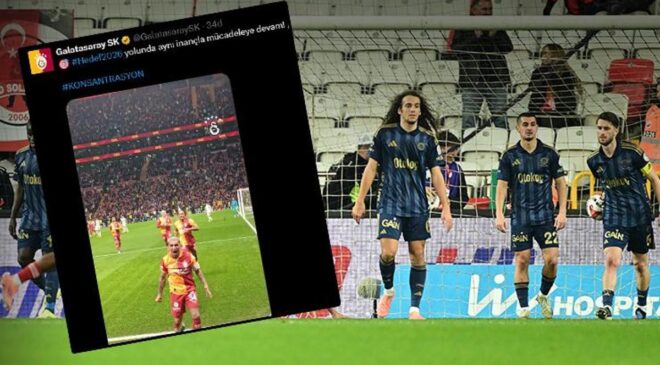 Galatasaray’dan Fenerbahçe maçı sonrası olay gönderme! ‘İnançla mücadeleye devam’