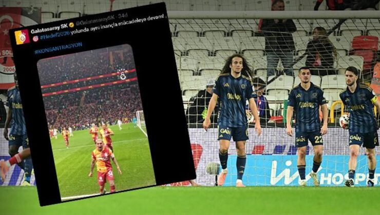 Galatasaray’dan Fenerbahçe maçı sonrası olay gönderme! ‘İnançla mücadeleye devam’
