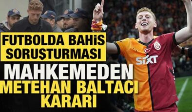 Galatasaraylı futbolcu Metehan Baltacı hakkında karar verildi!