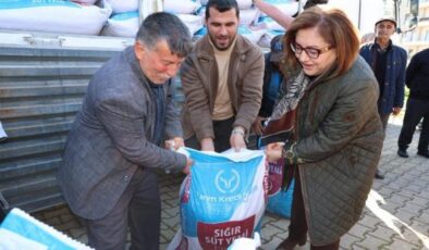 Gaziantep Büyükşehir’den 1 milyon kiloyu aşan yem desteği