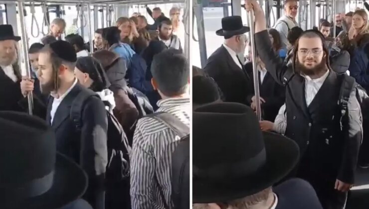 Görüntü Türkiye’den! İsraillileri görünce, otobüste bir anda slogan atmaya başladılar