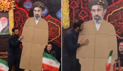 İddialar doğru mu? Törene Mücteba Hamaney’in maketi getirildi