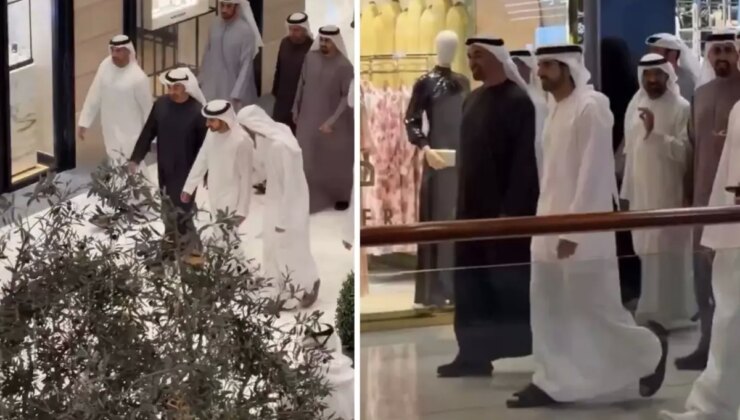 İran’ın füze yağdırdığı BAE’nin Devlet Başkanı Al Nahyan, AVM gezisine çıktı