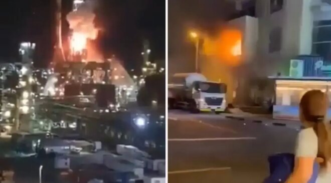 İsrail’e yine füzeler düşüyor! İran, petrol rafinerisini hedef aldı