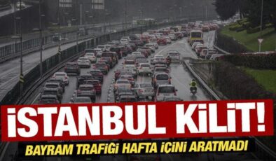 İstanbul’da bayram trafiği çileye döndü! Kilit noktalar durma noktasında…