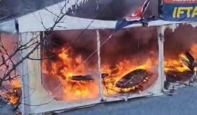 İstanbul’da iftar çadırında yangın!