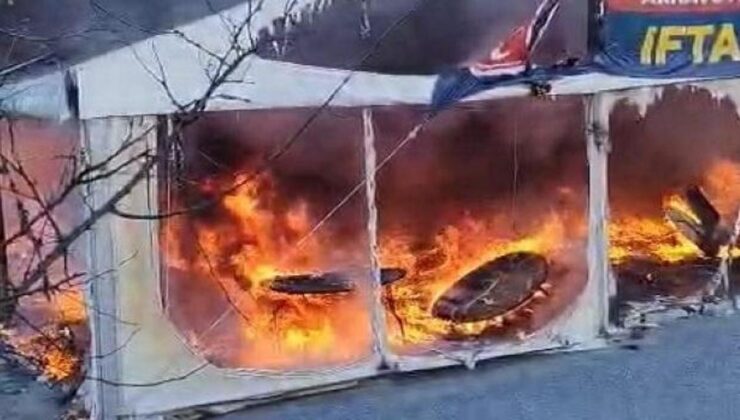 İstanbul’da iftar çadırında yangın!