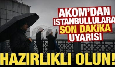 İstanbul’da yağışlar sürecek mi? AKOM’dan son dakika uyarısı geldi: Hazırlıklı olun!