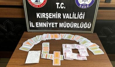 Kırşehir’de kıraathaneye kumar baskını!