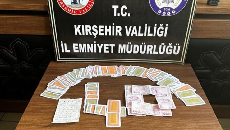 Kırşehir’de kıraathaneye kumar baskını!
