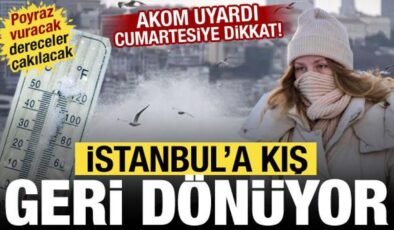 Kış geri geliyor! AKOM’dan İstanbullulara uyarı: Cumartesi gününe dikkat!
