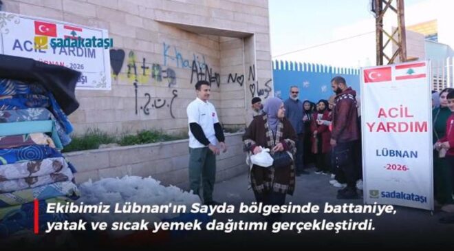 Lübnan’da okullara sığınan 500 aileye Sadakataşı desteği