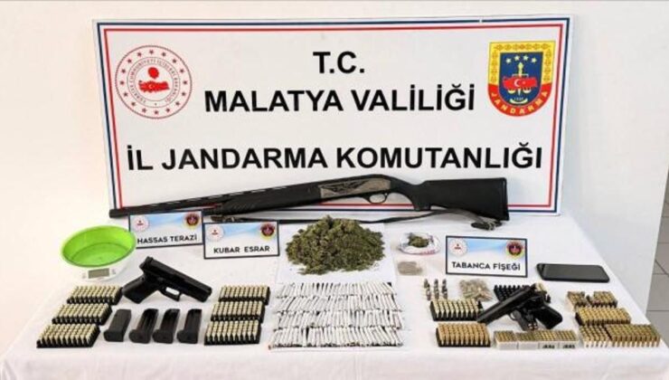 Malatya’da jandarmadan zehir tacirine darbe: Adresten cephanelik çıktı!