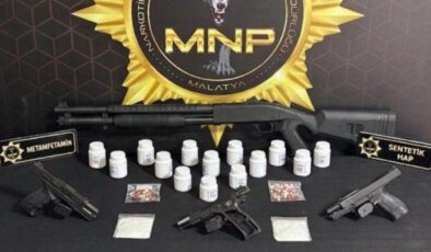 Malatya’da zehir ve silah operasyonu: 3 adrese eş zamanlı baskın!