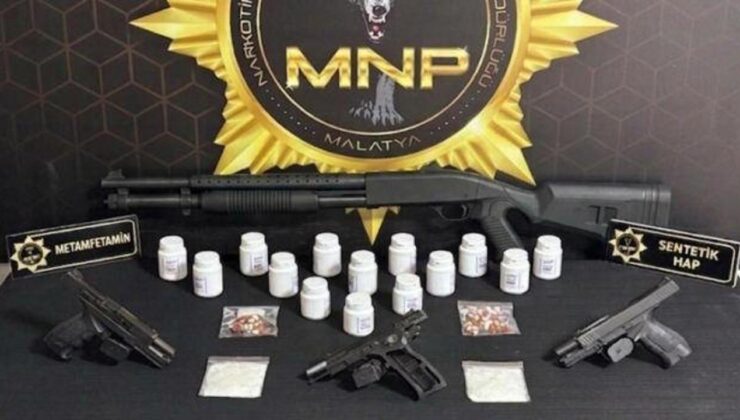 Malatya’da zehir ve silah operasyonu: 3 adrese eş zamanlı baskın!
