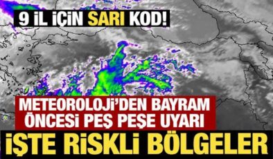 Meteoroloji’den bayram öncesi peş peşe uyarı! İşte riskli bölgeler