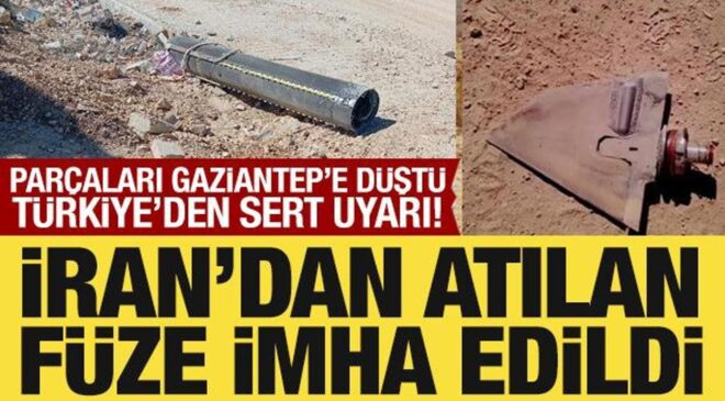 MSB: İran’dan ateşlenen füze imha edildi: Türkiye’den sert tepki