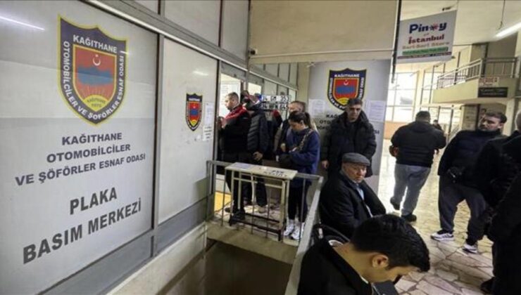 Plaka basım merkezlerinde yoğunluk yaşanıyor