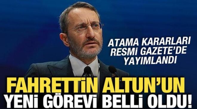 Resmi Gazete’de yayımlandı! Fahrettin Altun, Türkiye’nin Vatikan Büyükelçiliği’ne atandı