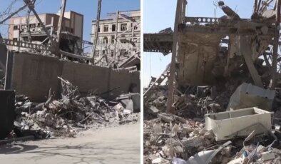 Saldırıların ardından İran’daki cadde bu hale geldi