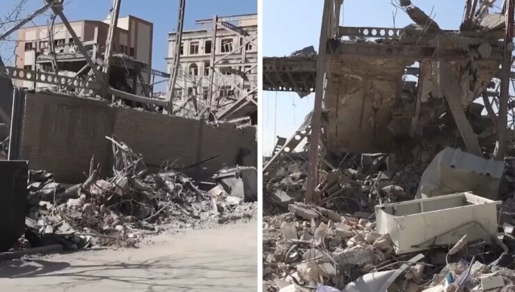 Saldırıların ardından İran’daki cadde bu hale geldi