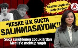 Suça sürüklenen çocuklardan Meclis’e mektup: “Keşke ilk suçta salınmasaydık”