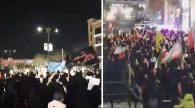 Tahran’da binlerce kişi sokaklara indi