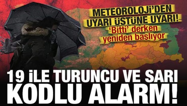 19 ile ‘turuncu’ ve ‘sarı’ uyarı! Ankara, Edirne, Bursa… Çok kuvvetli geliyor!